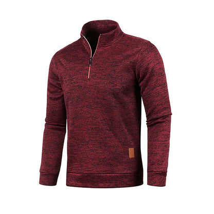 WHWR Men’s Long Turtleneck Zip Pullover Hoodie – Casual Spring & Autumn Sweatshirt