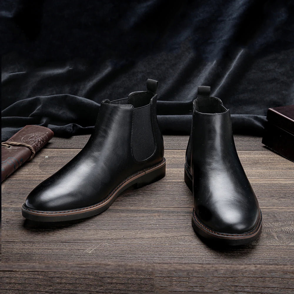 Loom & Soul Men’s Retro Chelsea Boots – Classic Slip-On British Style Boots