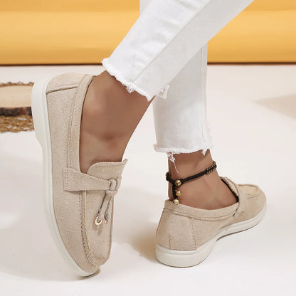 Mocassins en coton à enfiler pour femmes – Ballerines légères et décontractées pour le quotidien