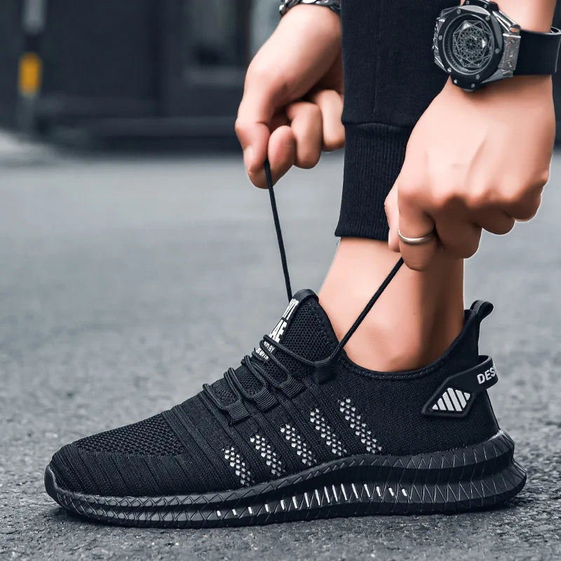 Men’s Flyknit Sneakers – Lightweight Breathable Casual Walking Shoes