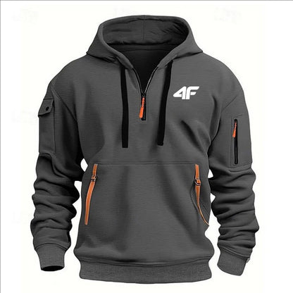 Sweat à capuche épais d'hiver pour homme – Coupe ample, imprimé, streetwear sportif