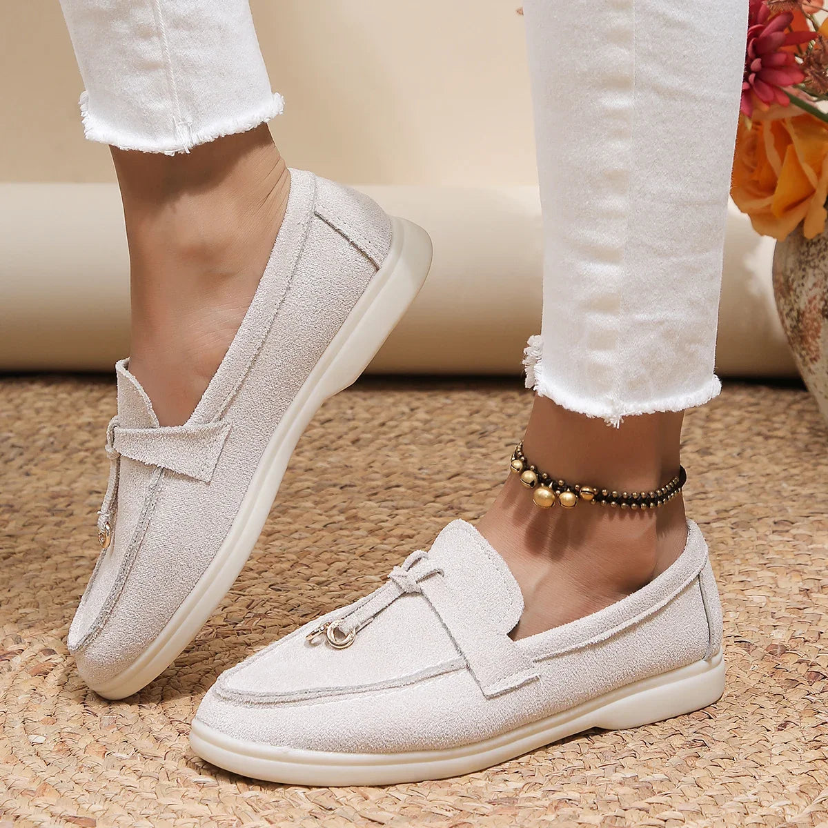 Mocassins en coton à enfiler pour femmes – Ballerines légères et décontractées pour le quotidien