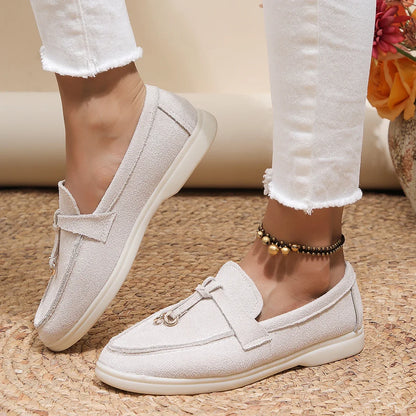 Mocassins en coton à enfiler pour femmes – Ballerines légères et décontractées pour le quotidien