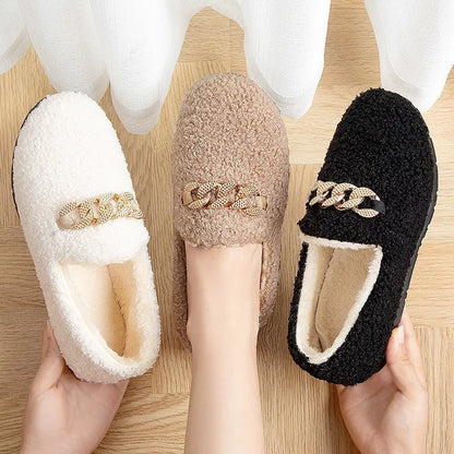 Pantoufles d'hiver en velours côtelé Rollstep™ – Chaussons d'intérieur chauds doublés en polaire pour hommes et femmes
