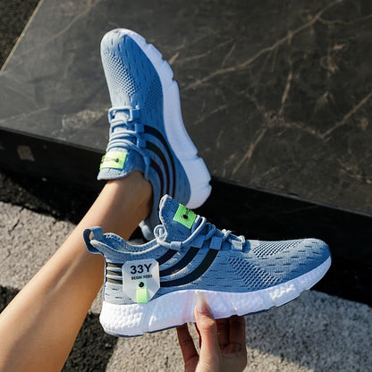 Men’s Lace-Up Mesh Sneakers – Lightweight Breathable Casual Walking Shoes