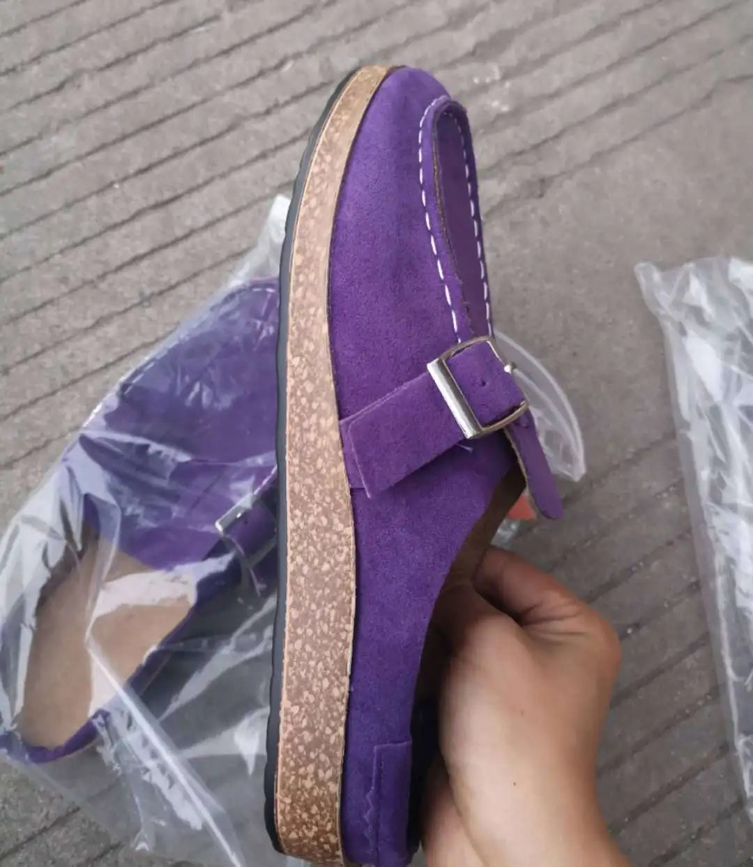 Sabots Gacimy™ en liège pour femme – Mules en cuir à boucle ajustable avec soutien de la voûte plantaire