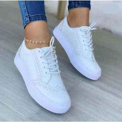 Baskets basses vulcanisées Loom & Soul pour femme – Chaussures plates décontractées et polyvalentes