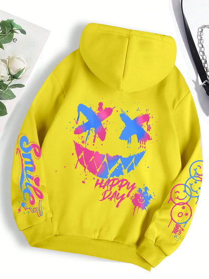 Women’s Fleece Pullover Hoodie – Warm Winter Casual Print Hooded Sweatshirt S-XXL