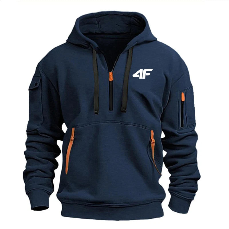 Sweat à capuche épais d'hiver pour homme – Coupe ample, imprimé, streetwear sportif