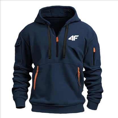 Sweat à capuche épais d'hiver pour homme – Coupe ample, imprimé, streetwear sportif