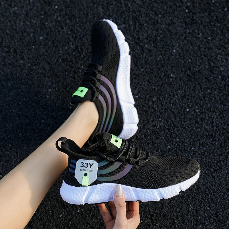 Men’s Lace-Up Mesh Sneakers – Lightweight Breathable Casual Walking Shoes