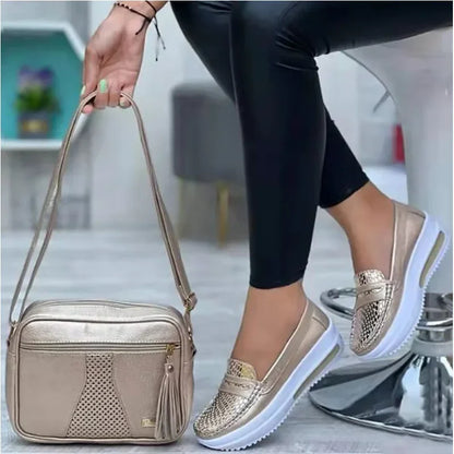 Mocassins compensés à plateforme pour femme YEAE™ – Baskets décontractées légères