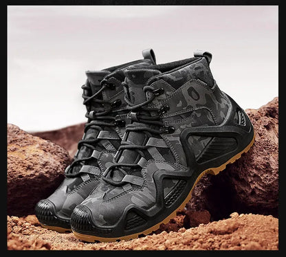 Men’s Oxford Hiking Shoes – Waterproof Canvas Sport Boots, Non-Slip Size 39–46