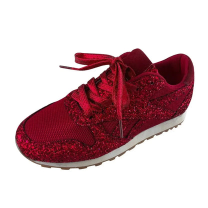 Lunara™ 2024 Bling Mesh Platform Sneakers – Lightweight Casual Lace-Up Shoes for Women