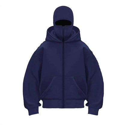 Sweat à Capuche Zippé Homme Automne Hiver – Veste Décontractée Chaude Streetwear