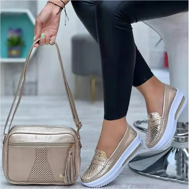 Mocassins compensés à plateforme pour femme YEAE™ – Baskets décontractées légères