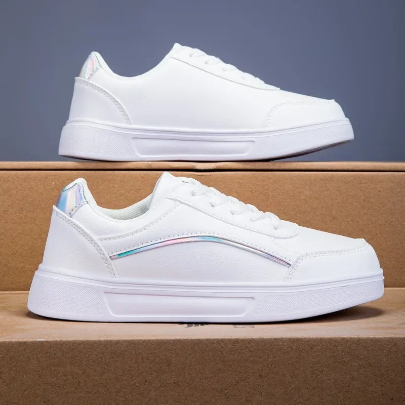 Zapatillas deportivas MAEDEF™ impermeables de PU para mujer – Zapatos ligeros con cordones para caminar