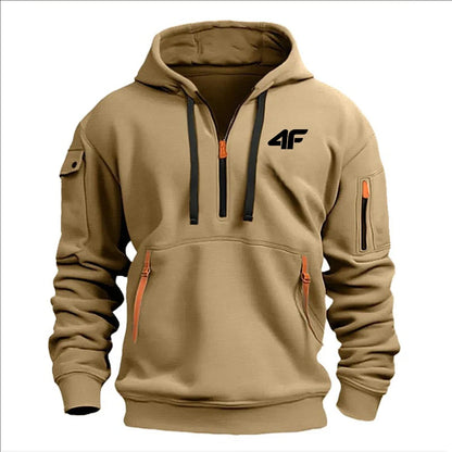 Sweat à capuche épais d'hiver pour homme – Coupe ample, imprimé, streetwear sportif