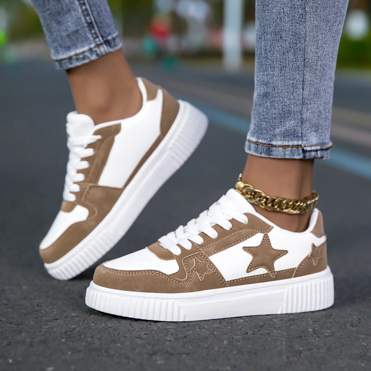 Loom & Soul YRZL Unisex Sports Sneakers – Breathable Thick Sole Comfort