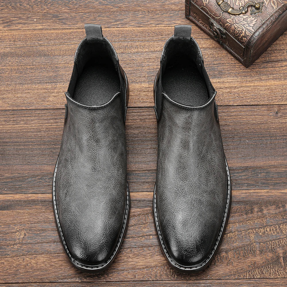 Loom & Soul Men’s Retro Chelsea Boots – Classic Slip-On British Style Boots