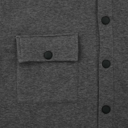 Loom & Soul Men’s Winter Fleece Lapel Jacket – Slim Fit Single-Breasted Coat