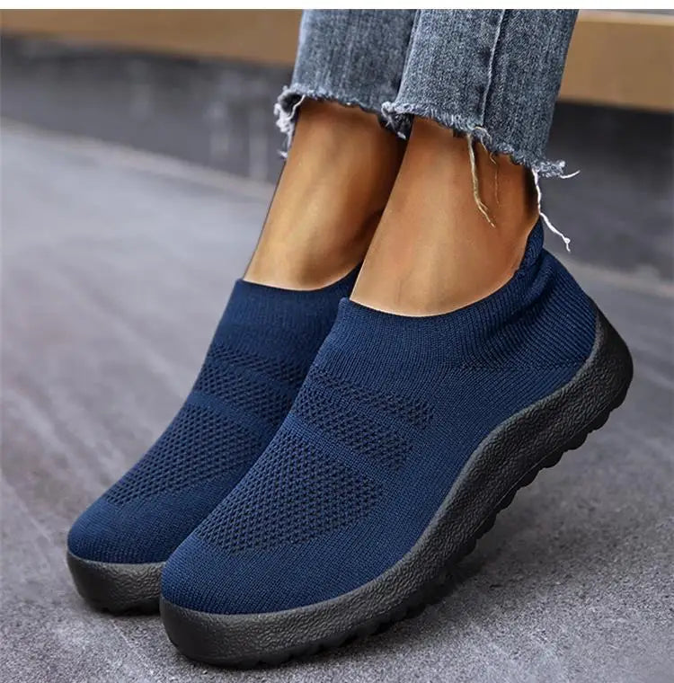 ZJEGA™ 2024 Baskets de course respirantes à enfiler pour femmes – Chaussures de sport légères à ajustement chaussette