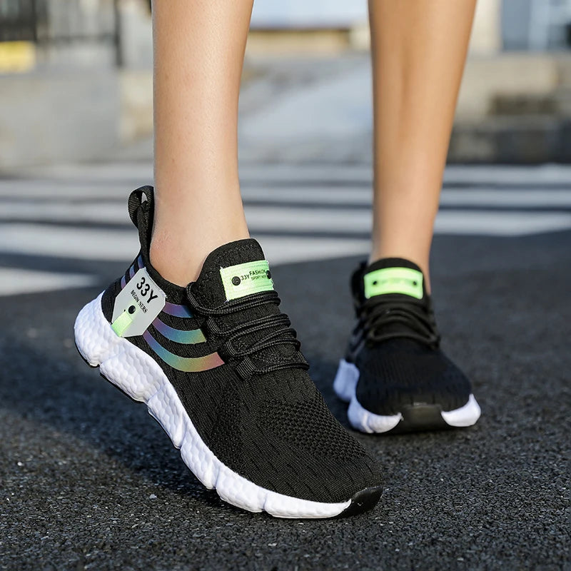 Men’s Lace-Up Mesh Sneakers – Lightweight Breathable Casual Walking Shoes