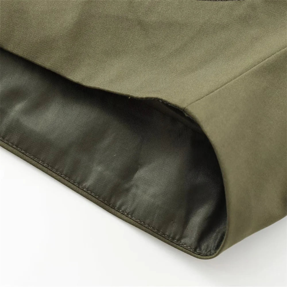 Veste à revers et capuche EleganceEase™ – Style automnal intemporel, confiance sans effort