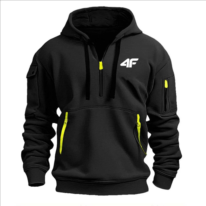 Sweat à capuche épais d'hiver pour homme – Coupe ample, imprimé, streetwear sportif