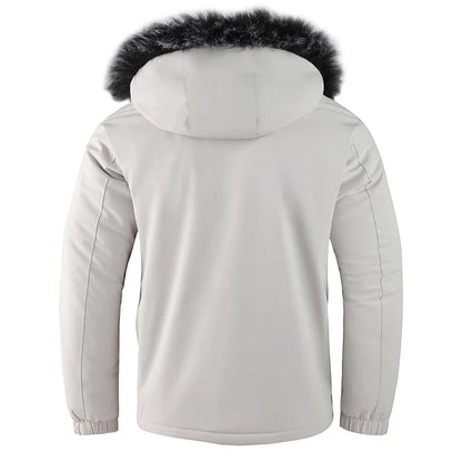 Loom & Soul Men’s Hooded Cotton Jacket – Warm Windproof Winter Padded Coat