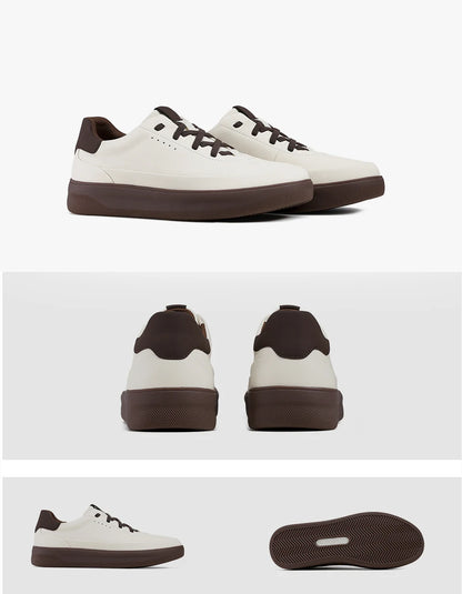 Desai™ DS3097 Men’s Leather Casual Shoes – Lightweight Breathable Soft Sole Sneakers