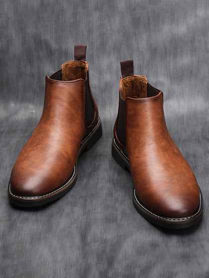 Loom & Soul Men’s Retro Chelsea Boots – Classic Slip-On British Style Boots