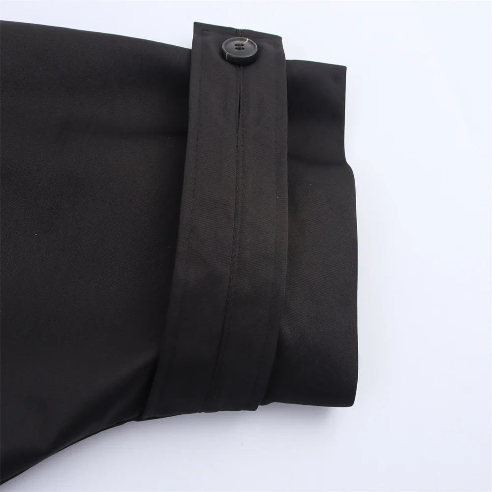 Veste à revers et capuche EleganceEase™ – Style automnal intemporel, confiance sans effort