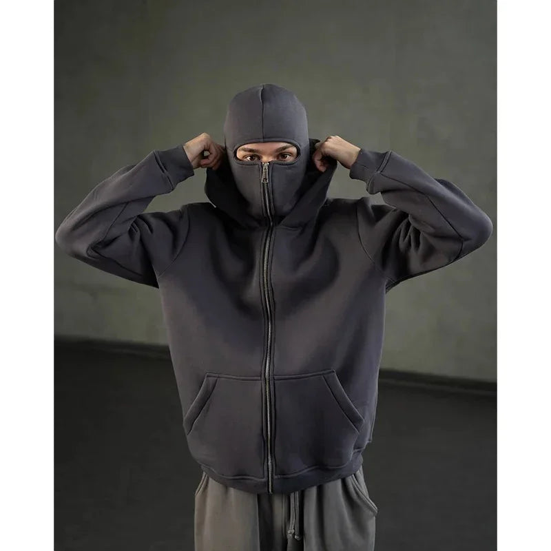 Sweat à Capuche Zippé Homme Automne Hiver – Veste Décontractée Chaude Streetwear