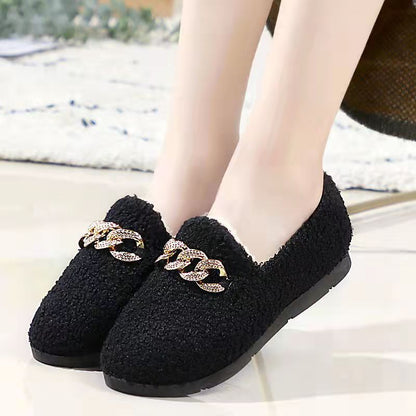 Pantoufles d'hiver en velours côtelé Rollstep™ – Chaussons d'intérieur chauds doublés en polaire pour hommes et femmes