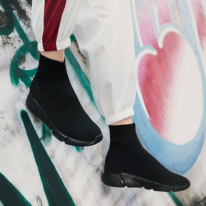 Chaussures de course montantes – Baskets unisexe à enfiler | Baskets réfléchissantes, respirantes et légères pour hommes et femmes