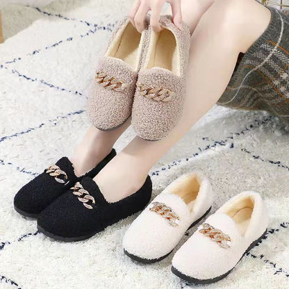 Pantoufles d'hiver en velours côtelé Rollstep™ – Chaussons d'intérieur chauds doublés en polaire pour hommes et femmes