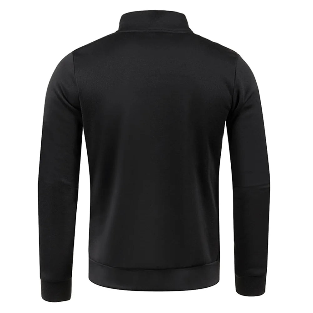 WHWR Men’s Long Turtleneck Zip Pullover Hoodie – Casual Spring & Autumn Sweatshirt