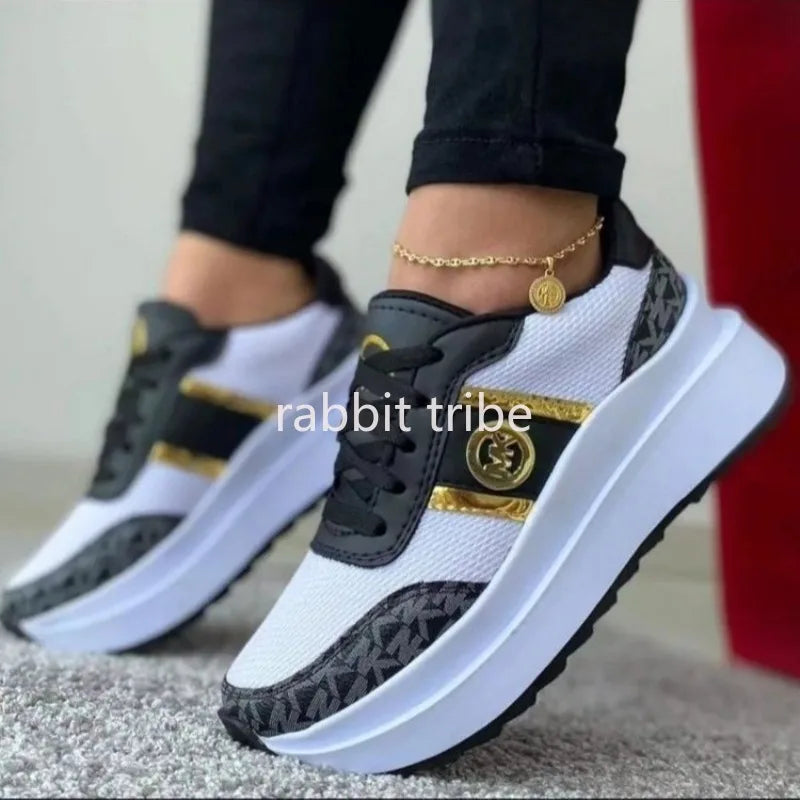 Loom & Soul Women’s Color Block Sneakers – Lightweight Vulcanized Casual Shoes