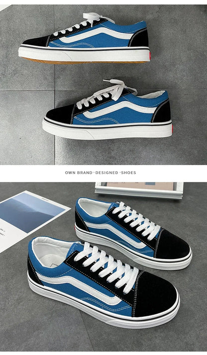 Baskets en toile à carreaux pour homme – Chaussures décontractées légères à lacets