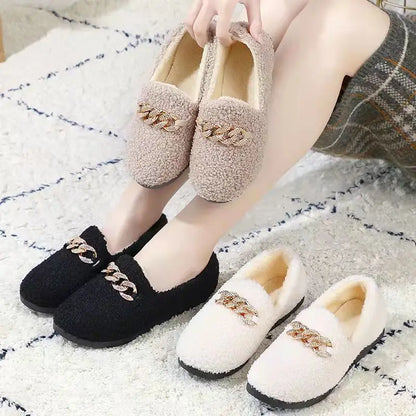 Pantoufles d'hiver en velours côtelé Rollstep™ – Chaussons d'intérieur chauds doublés en polaire pour hommes et femmes
