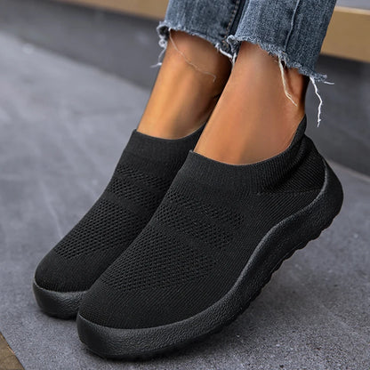 ZJEGA™ 2024 Baskets de course respirantes à enfiler pour femmes – Chaussures de sport légères à ajustement chaussette