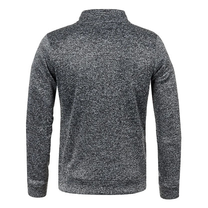 WHWR Men’s Long Turtleneck Zip Pullover Hoodie – Casual Spring & Autumn Sweatshirt