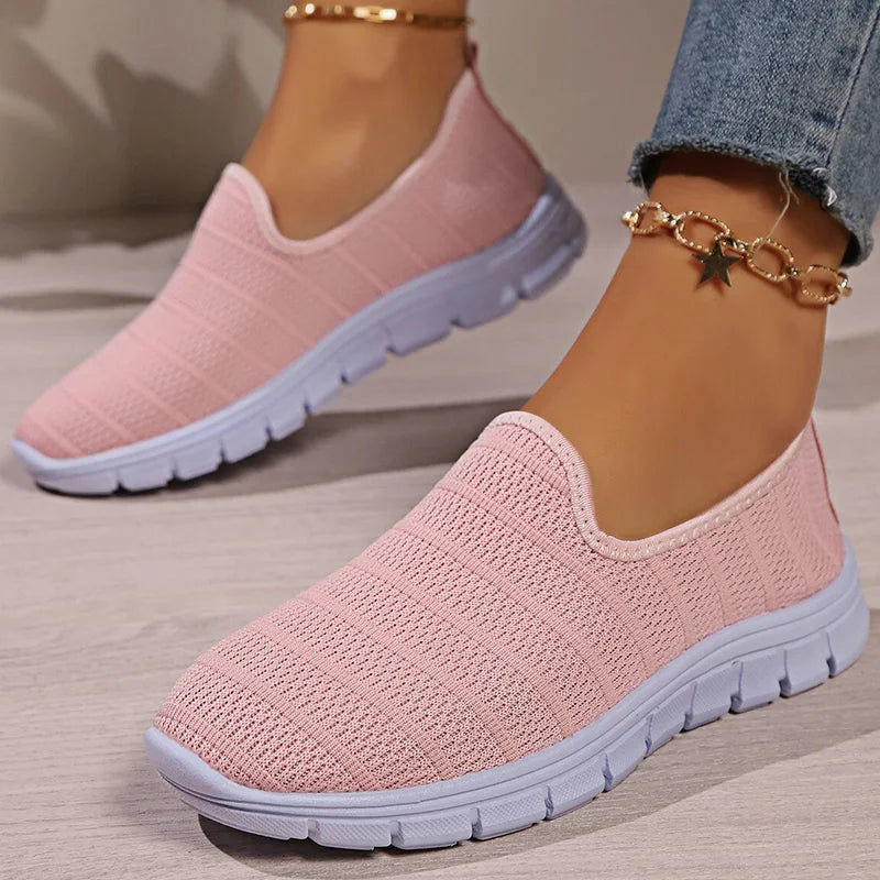 AirFlex Slip-On Sneakers – Women’s Lightweight Mesh Comfort Shoes | Breathable Casual Footwear for Everyday Wear