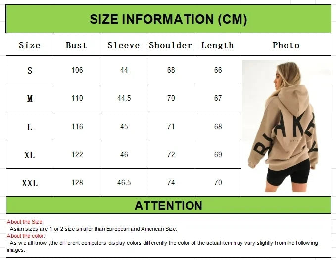 Sweat-shirt à capuche décontracté imprimé pour femme – Coupe ample automne-hiver