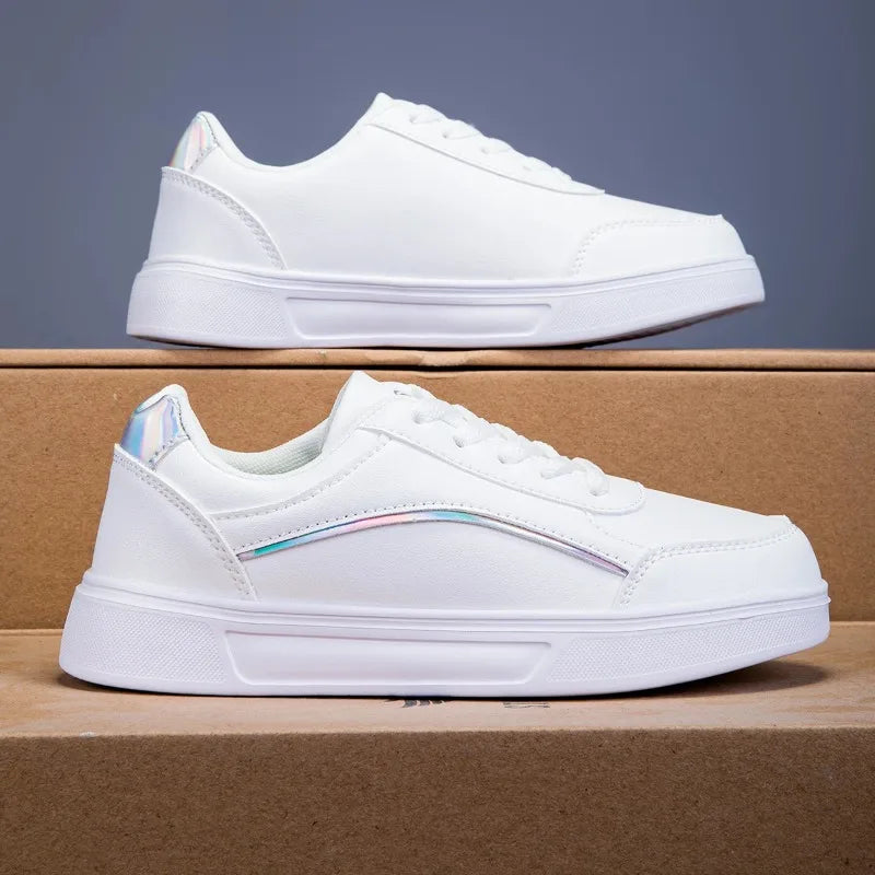 Zapatillas deportivas MAEDEF™ impermeables de PU para mujer – Zapatos ligeros con cordones para caminar