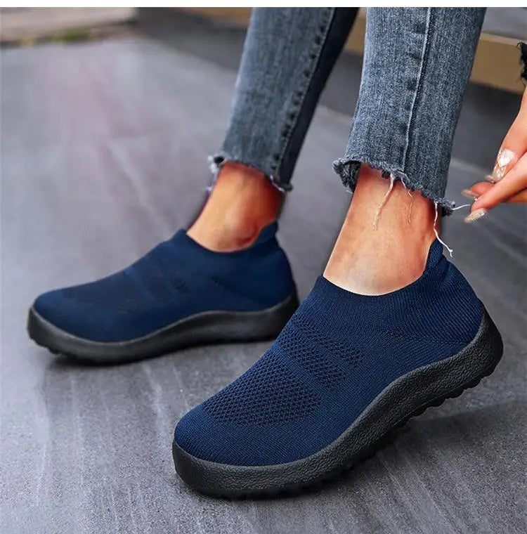 ZJEGA™ 2024 Baskets de course respirantes à enfiler pour femmes – Chaussures de sport légères à ajustement chaussette