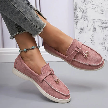 Mocassins en coton à enfiler pour femmes – Ballerines légères et décontractées pour le quotidien