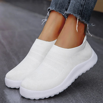 ZJEGA™ 2024 Baskets de course respirantes à enfiler pour femmes – Chaussures de sport légères à ajustement chaussette