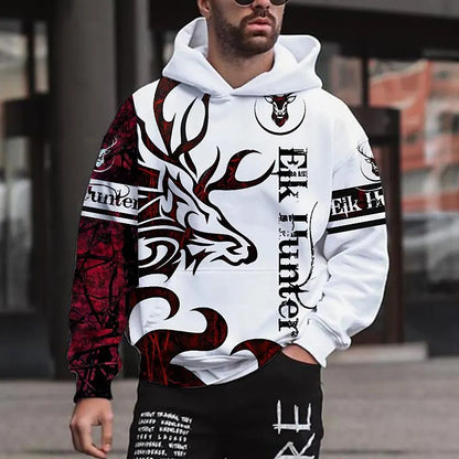 Sweat à capuche graphique dragon 3D pour homme – Sweat-shirt léger streetwear